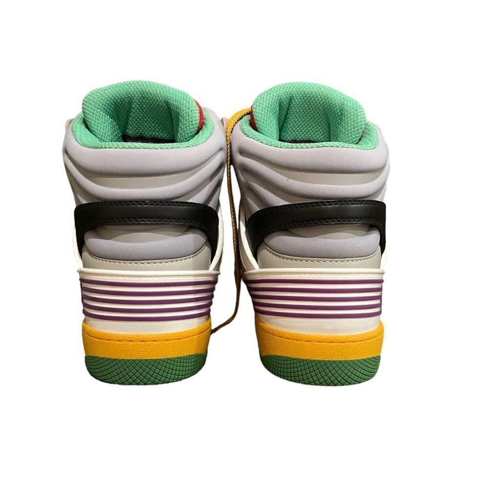 GUCCI  BASKET  "BLACK DEMETRA" MENS HIGH TOP SNEAKER SHOE, SIZE G 6 - Picture 4 of 13